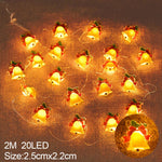 Frosted fairy lights for Christmas | 2 m length | 20 LEDs with festive motifs
