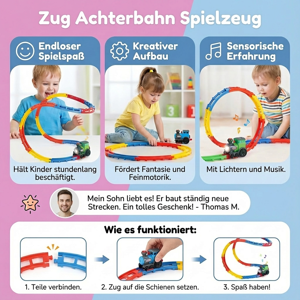 Spielzeug Achterbahn mit Zug