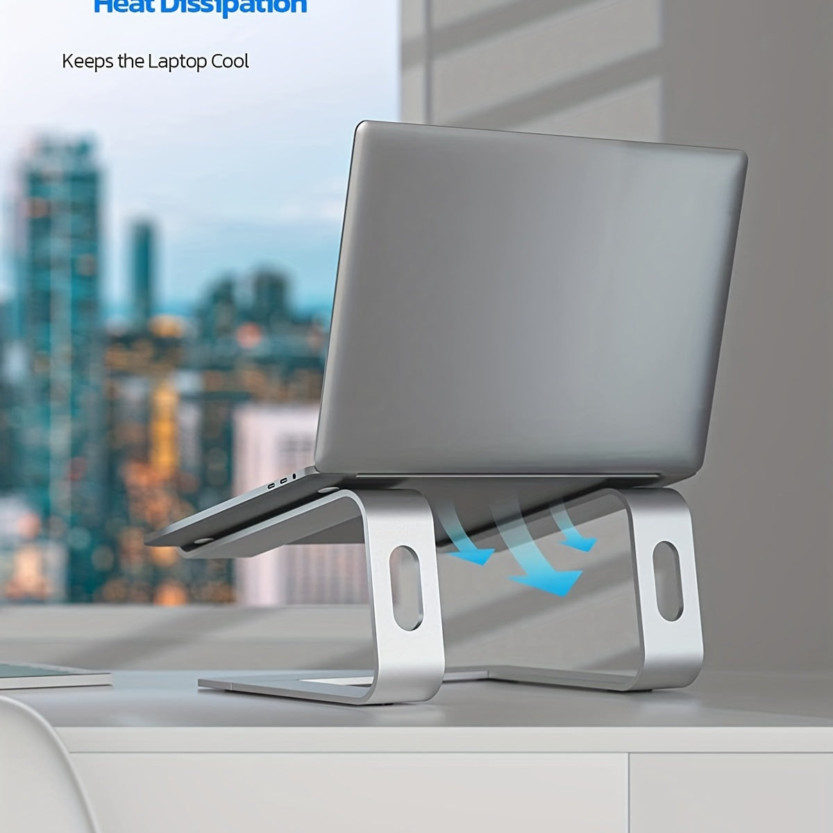Ergonomischer und belüfteter Laptopständer aus Aluminium