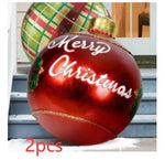 Aufblasbarer Weihnachtsball für den Außenbereich 60 cm – Wetterfeste PVC-Dekoration