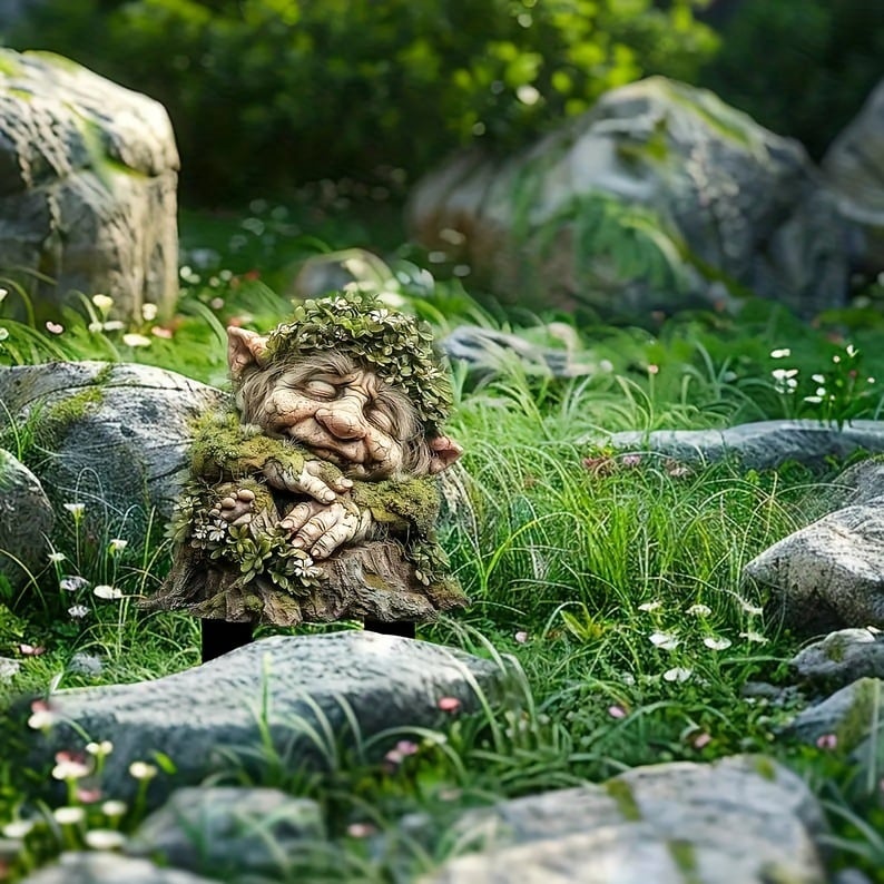 Zauberhafter Gartenstecker mit Naturmotiv aus Acryl