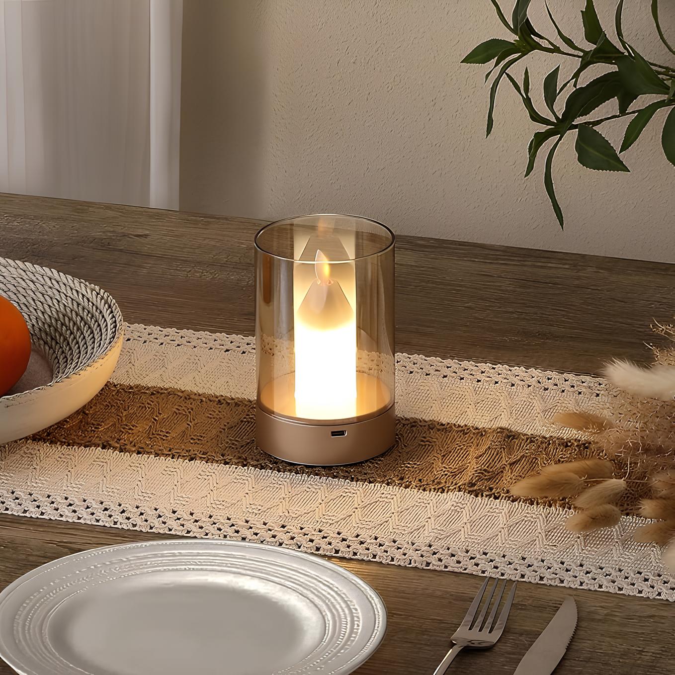 Elegante LED-Kerzenlampe mit Gestensteuerung - Glanzlicht