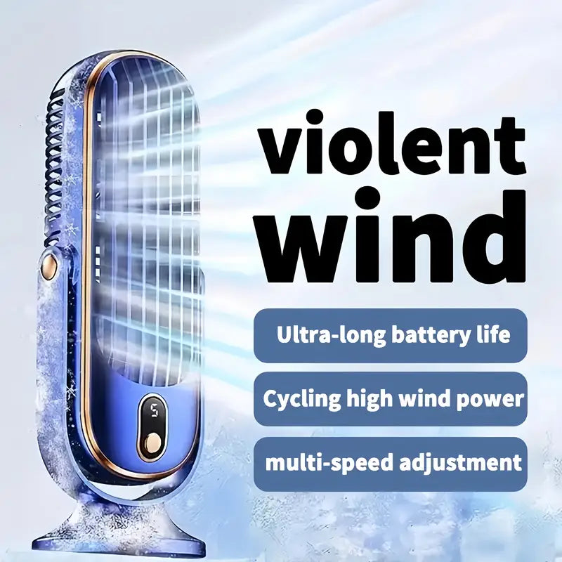 Tragbare Mini-Klimaanlage mit USB-Ladefunktion – 5 Geschwindigkeiten & 720° Drehung
