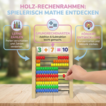 Zählrahmen aus Holz für das Erlernen von Rechenfähigkeiten