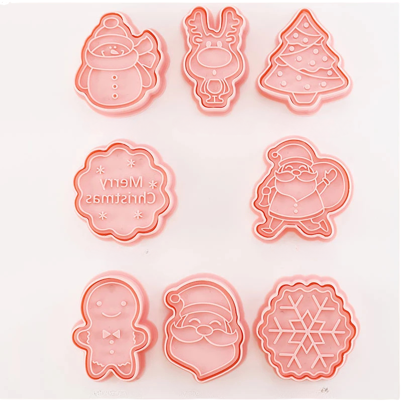 8-teiliges Set Ausstechformen für Kekse mit 3D-Cartoon-Motiven
