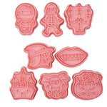 8-teiliges Set Ausstechformen für Kekse mit 3D-Cartoon-Motiven