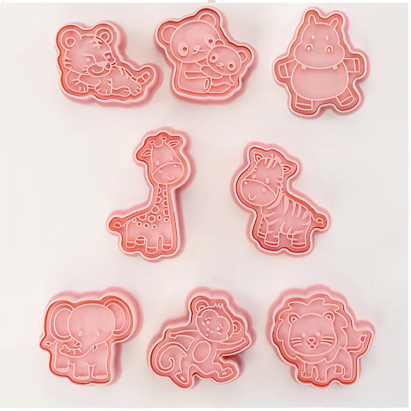 8-teiliges Set Ausstechformen für Kekse mit 3D-Cartoon-Motiven