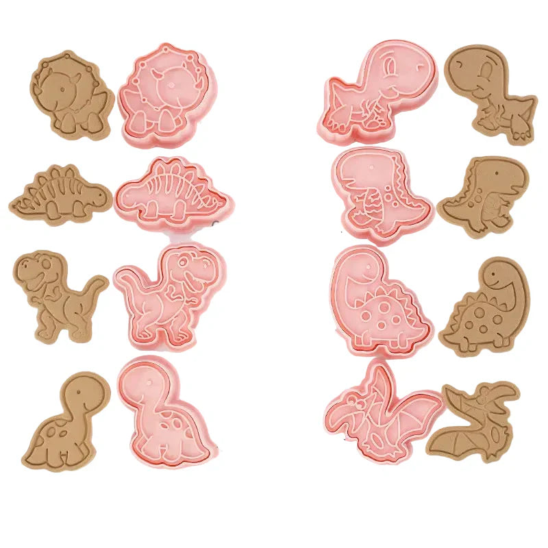8-teiliges Set Ausstechformen für Kekse mit 3D-Cartoon-Motiven
