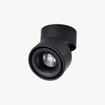 Schwenkbares LED-Deckenstrahler in stilvollem Schwarz und Weiß