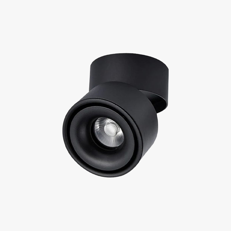 Schwenkbares LED-Deckenstrahler in stilvollem Schwarz und Weiß