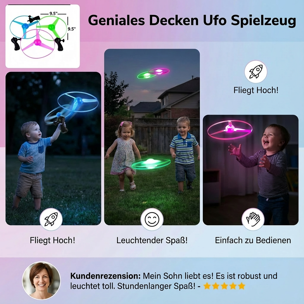 Kreatives UFO Spielzeug für die Decke