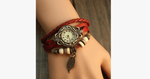 Naturinspirierte Vintage-Uhr im Boho-Stil