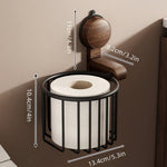 Eleganter Toilettenpapierhalter aus Walnussholz – Ohne Bohren
