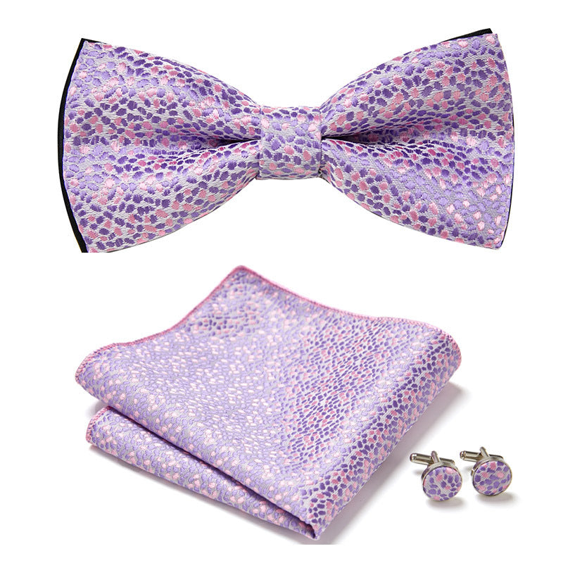 Elegant set with stylish bow ties and accessories