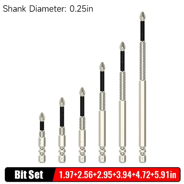 Magnetisches Schraubendreher-Bit Set – 6 Längen für jede Anwendung