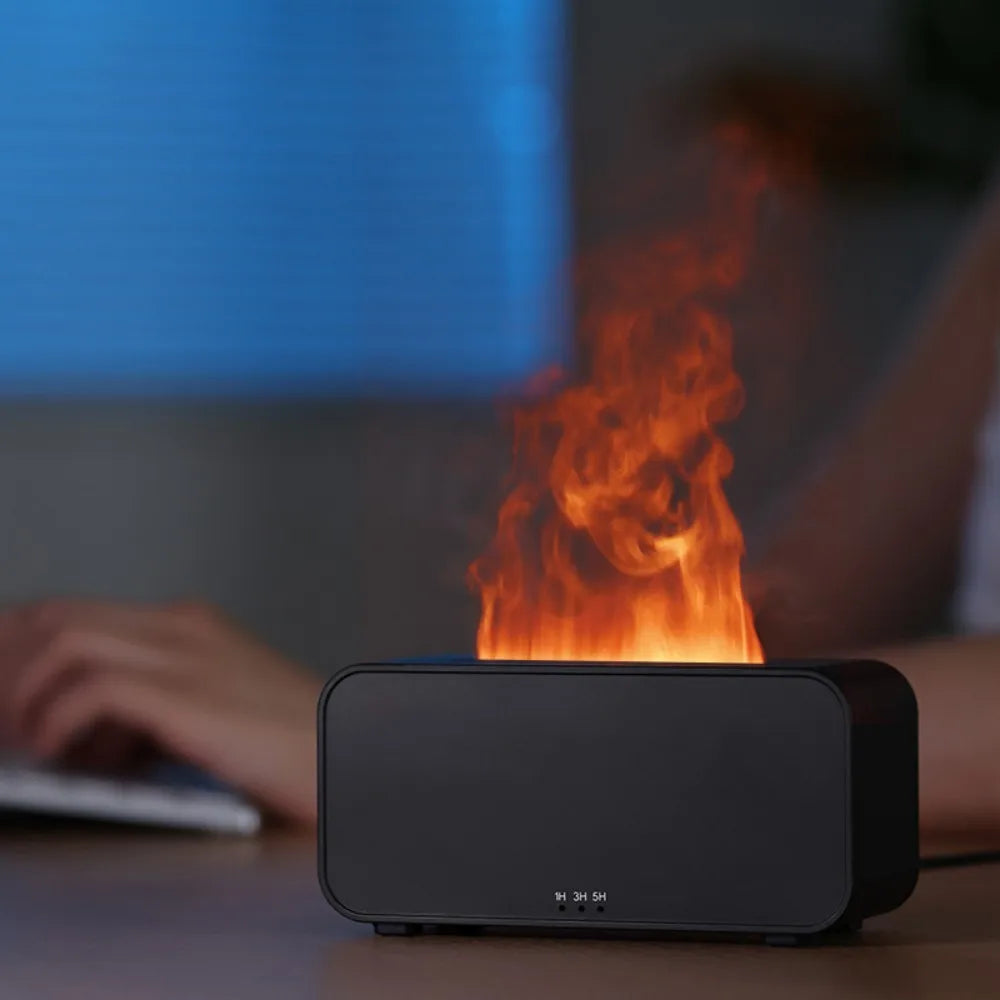Flaming Elegance: Aroma Diffuser with Soothing Flame Effect