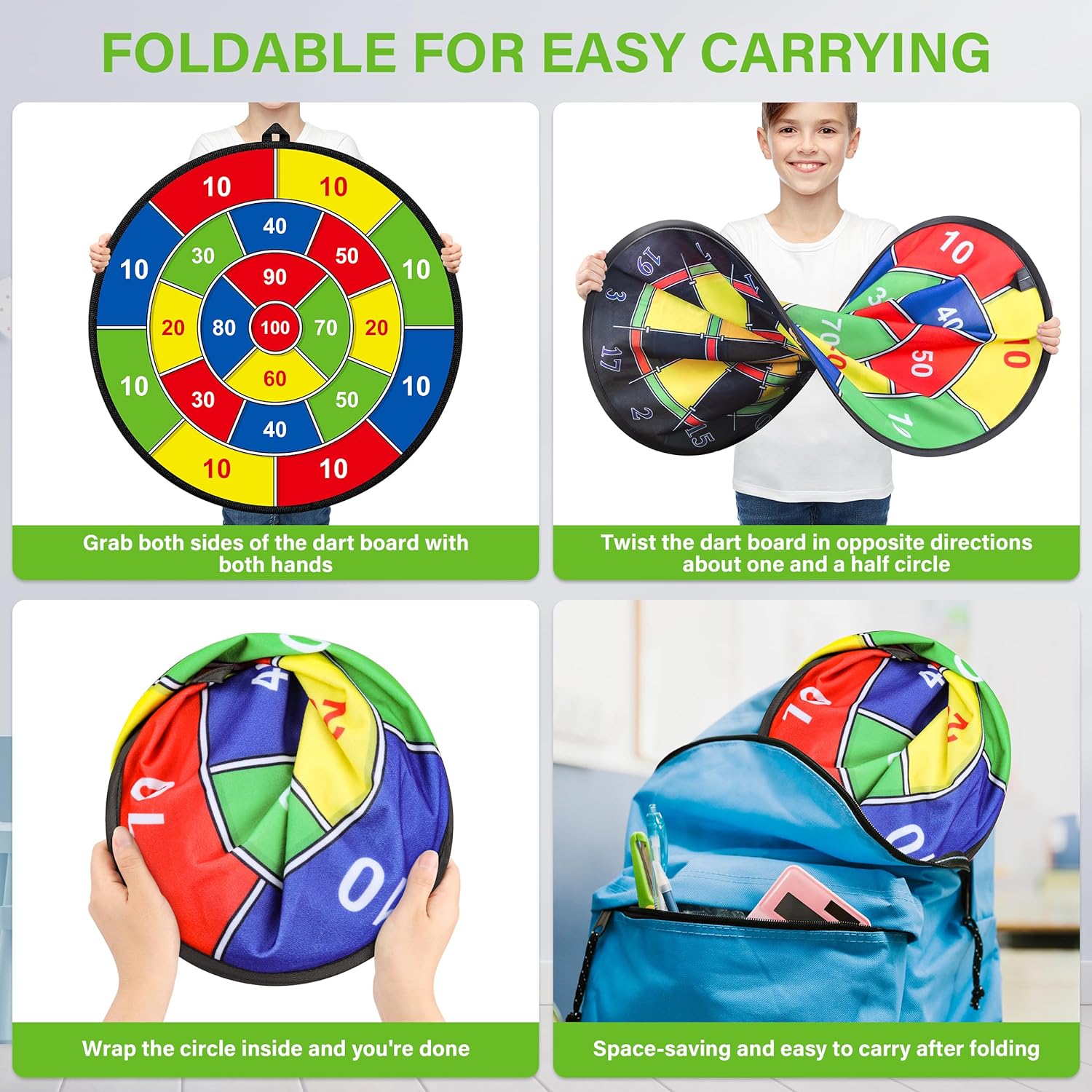 Doppelseitige Dartscheibe für Kinder – Spielen, Lernen, Entspannen