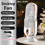 Tragbare Mini-Klimaanlage mit USB-Ladefunktion – 5 Geschwindigkeiten & 720° Drehung