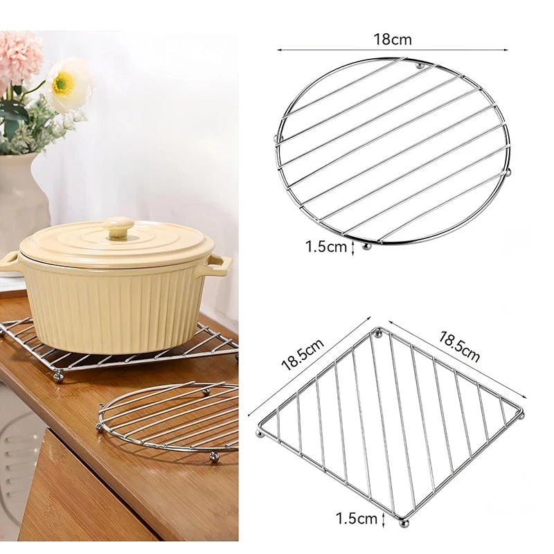 Elegant stainless steel coaster for optimal heat protection