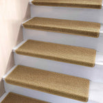 Rutschfeste Teppich-Stufenmatten mit Kanten Schutz – Treppensafe (14er Pack, Beige)