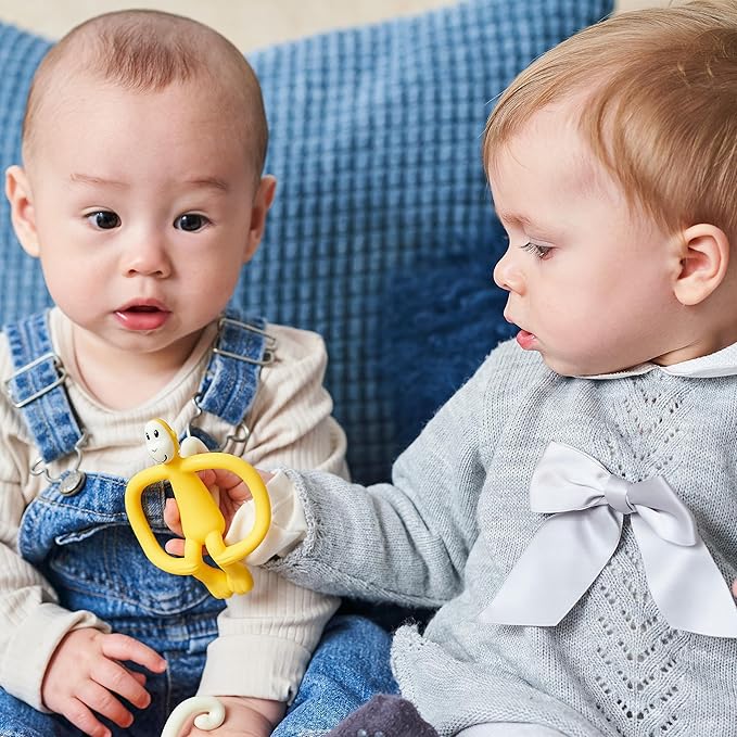 Silikon Beißspielzeug Affe – Beißring für Kleinkinder und Babys