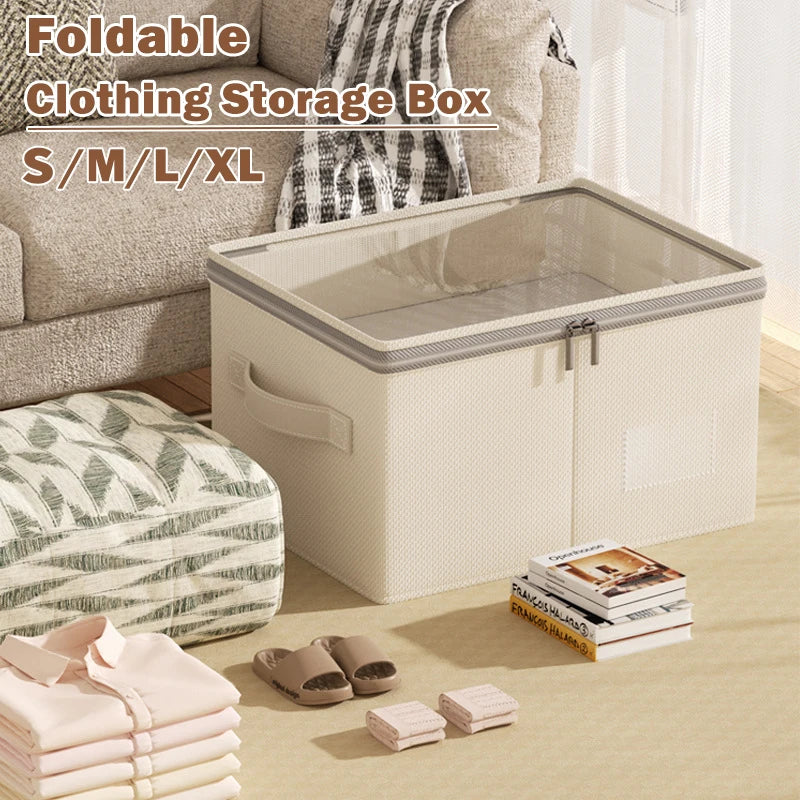 Foldable Wardrobe Organizer with Lid | Spacious Storage Solution