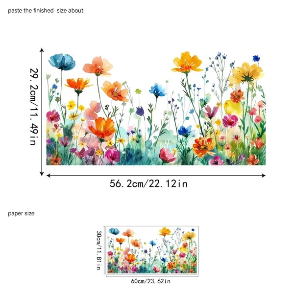 Bunte Fensteraufkleber mit Blumen- und Schmetterlingsmotiven