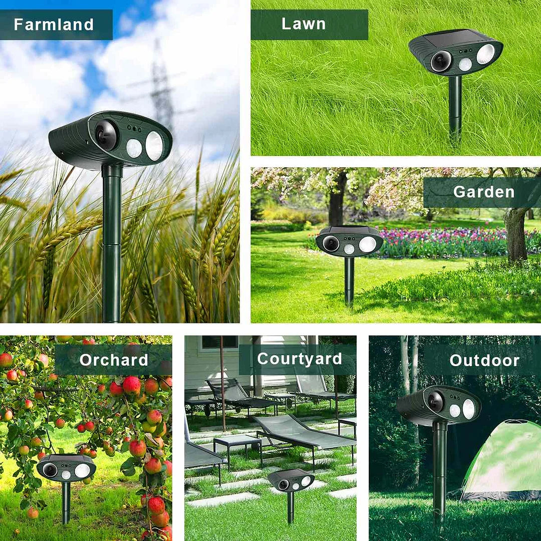 Sonniger Schutz | Ultrasonic Tierabwehrgerät für Gärten