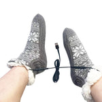 WarmenPfoten USB Heated Socks | Soft Knit Socks for Coziness | Non-Slip Design for Home and Office
