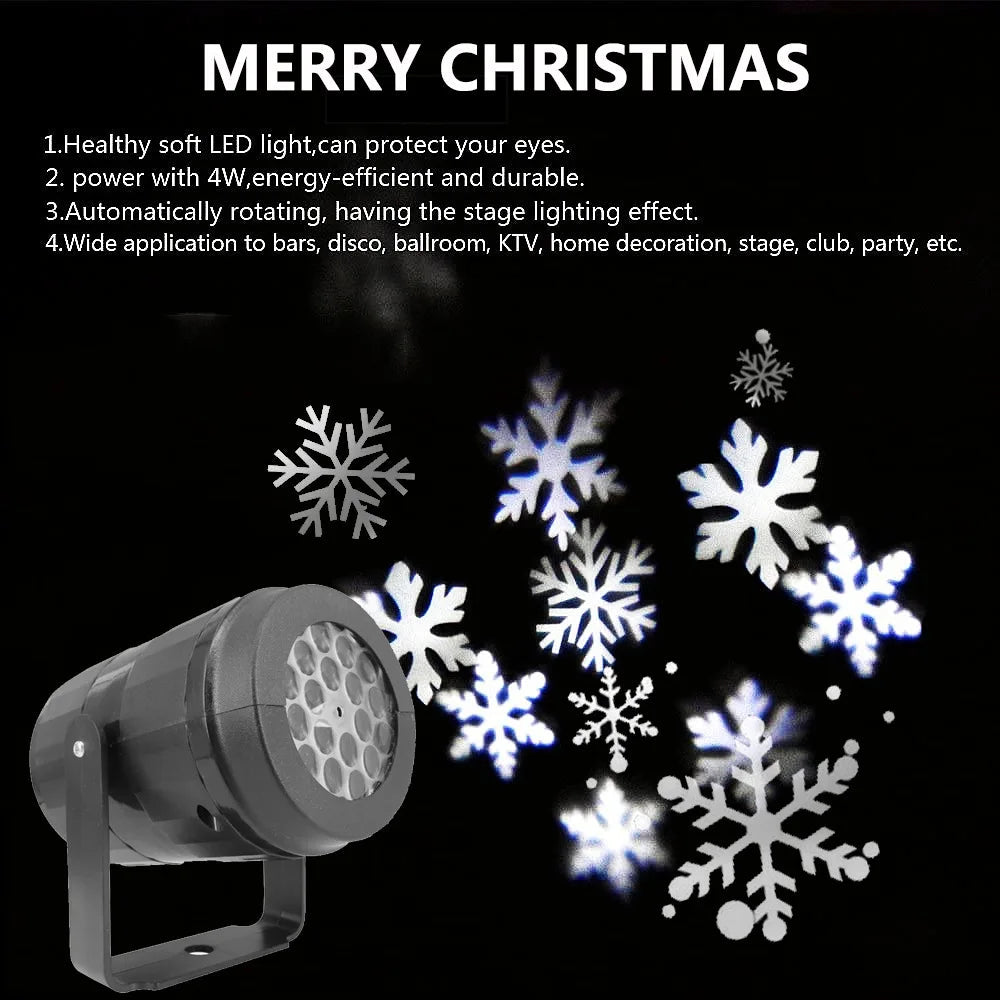Snowflake Magic LED Projector | USB & Weatherproof