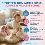 Babyschuhe für den Winter mit Futter in Wildleder-Design