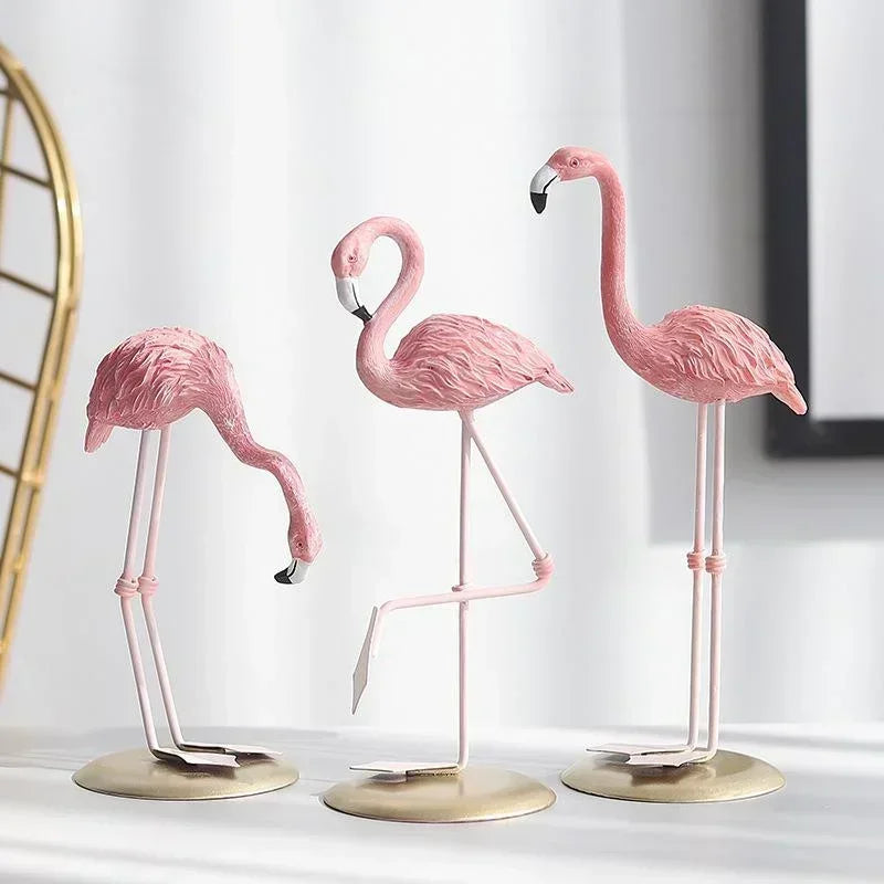 Playful Flamingo Sculpture for Creative Accents