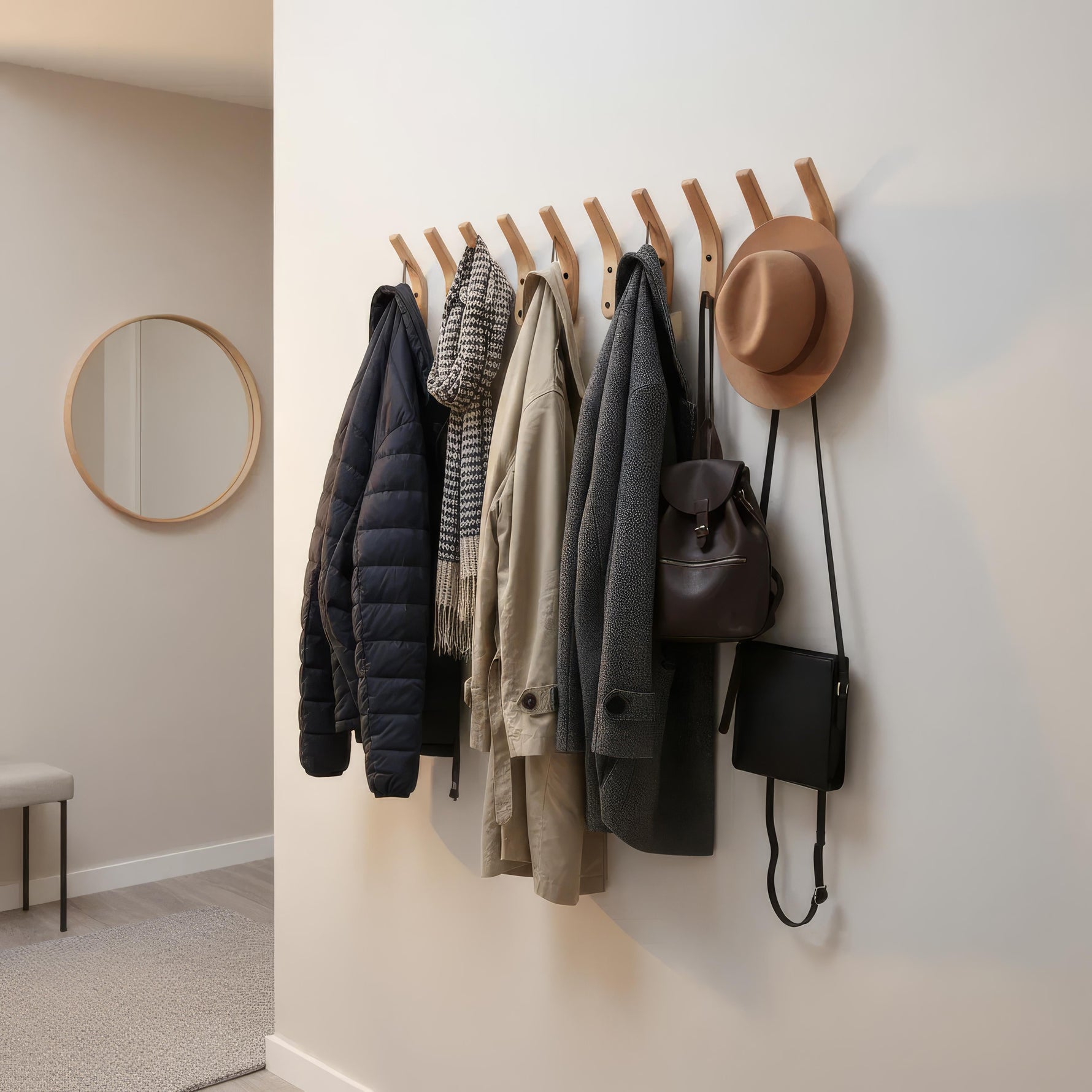 Stylish Wall Hook Coat Rack – Set of 4 for Your Storage Needs
