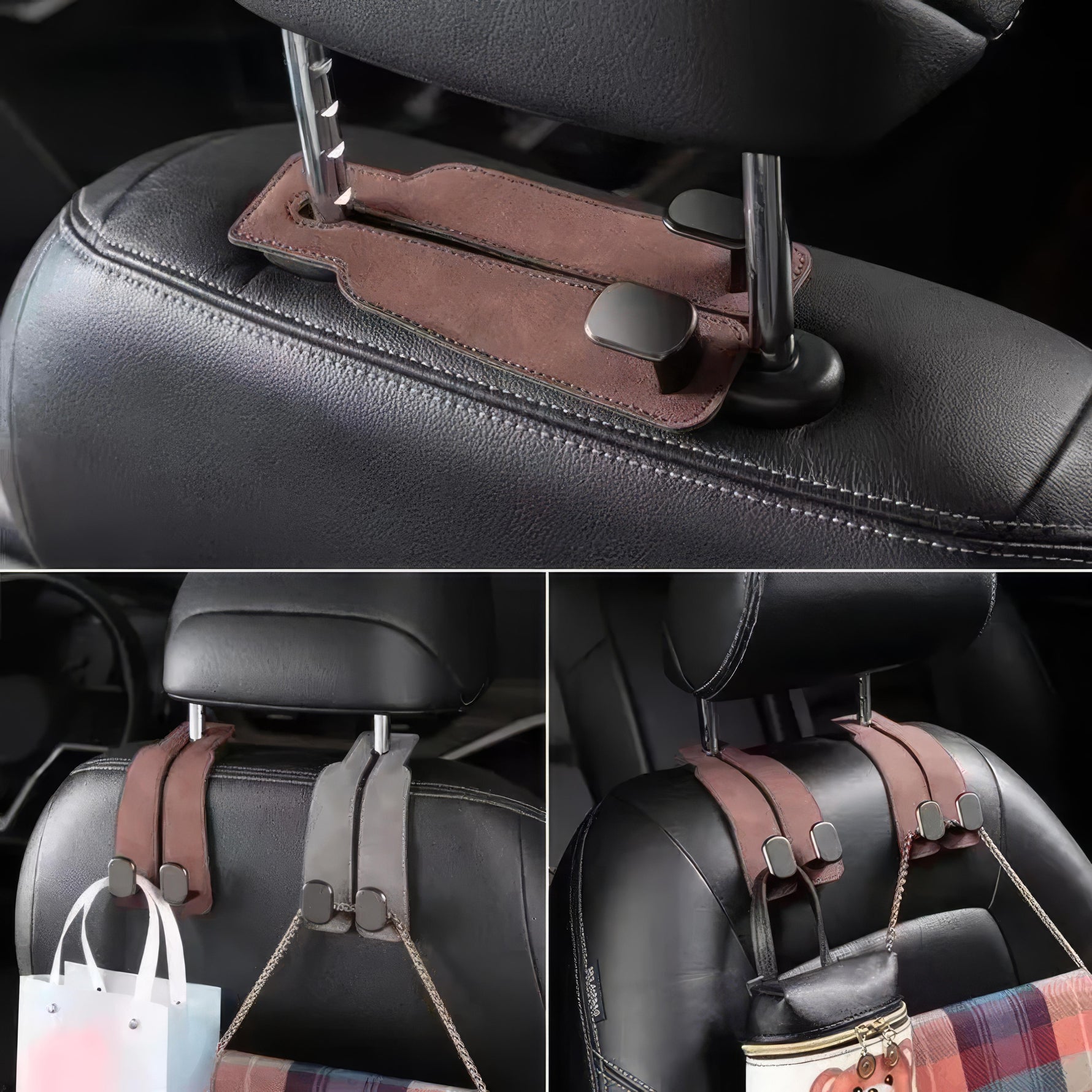 Eleganter Auto-Haken für Ordnung und Komfort | 2er Set