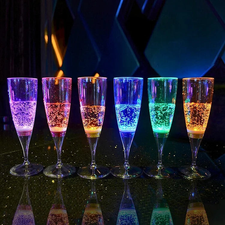 LuminousElegance | LED-Weingläser Set (6 Stück)