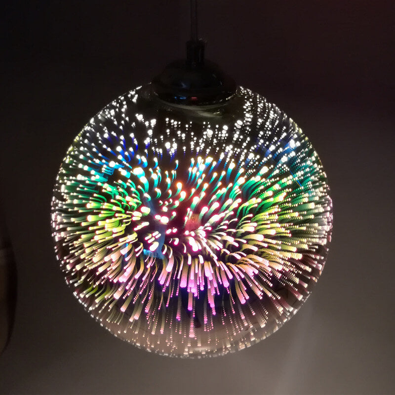 Glanzvolle 3D-Hängelampe aus Kunstglas für ein modernes Zuhause