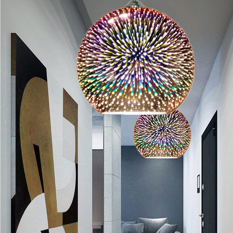 Glanzvolle 3D-Hängelampe aus Kunstglas für ein modernes Zuhause