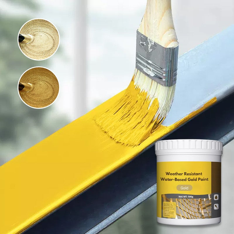 Wetterfeste Metallic-Goldfarbe auf Wasserbasis