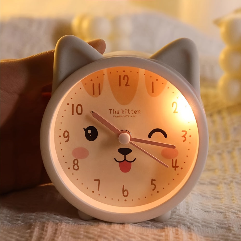 Kinderwecker mit Nachtlicht – Ruhiges Design im Hasenmotiv, kompakt