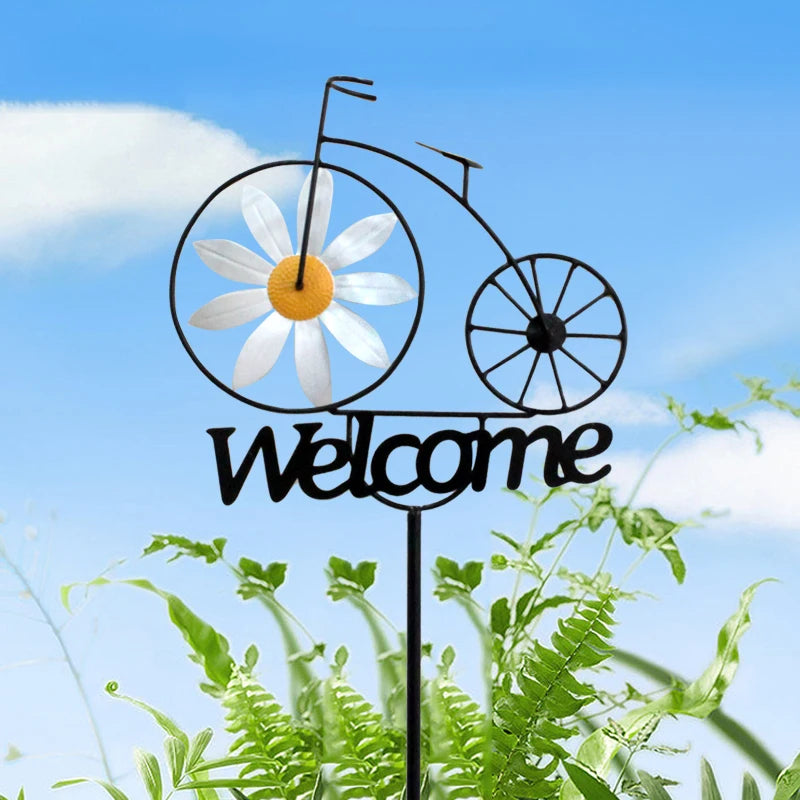LUMENBLÜTE Garden Wind Spinner | Robust Metal Construction | Weather-Resistant | Creative Garden Decoration