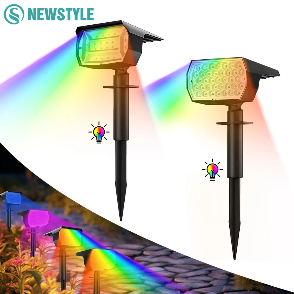 Farbige Solarleuchten für Ihren Garten | 37 RGB-LEDs | IP65