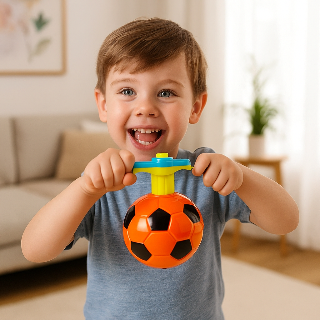 LED Fußball Kreisel mit Leuchteffekt
