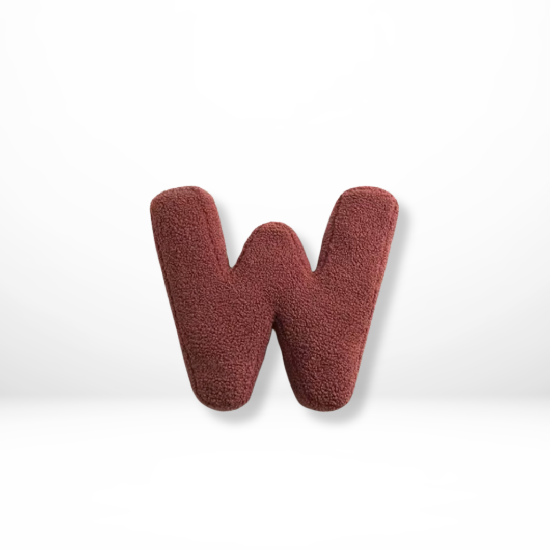 Elegant Velvet Decor Cushion with Letters – Available A to Z