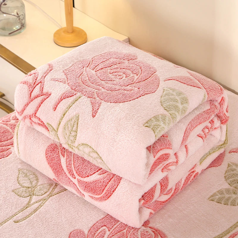 Blütenzauber Cuddly Blanket | Soft Blanket for Home & Travel