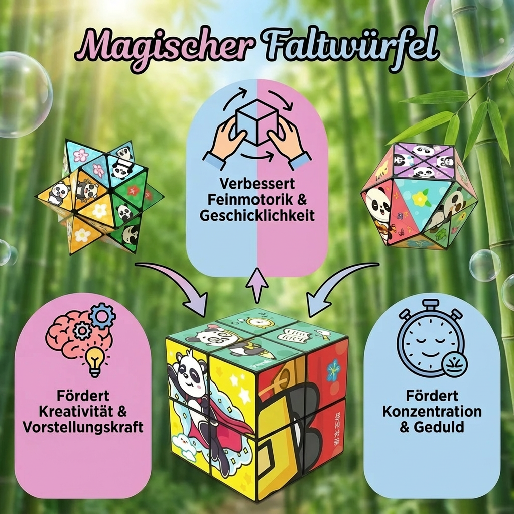 Faltbarer Würfel für Kinder – Spielzeug zum Spielen und Lernen