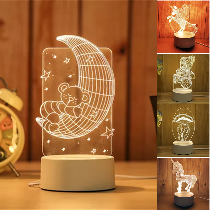 3D Nachtlicht mit USB-Anschluss