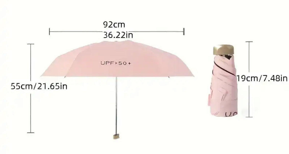 Kompakter Mini-Regenschirm – Tragbarer Schutz vor Regen und Sonne