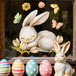 Colorful Window Decoration for Easter | Cheerful Bunnies & Eggs