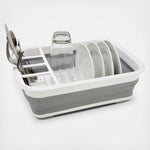 Space-saving Dish Drainer with Water Drainage – Foldable for the Kitchen
