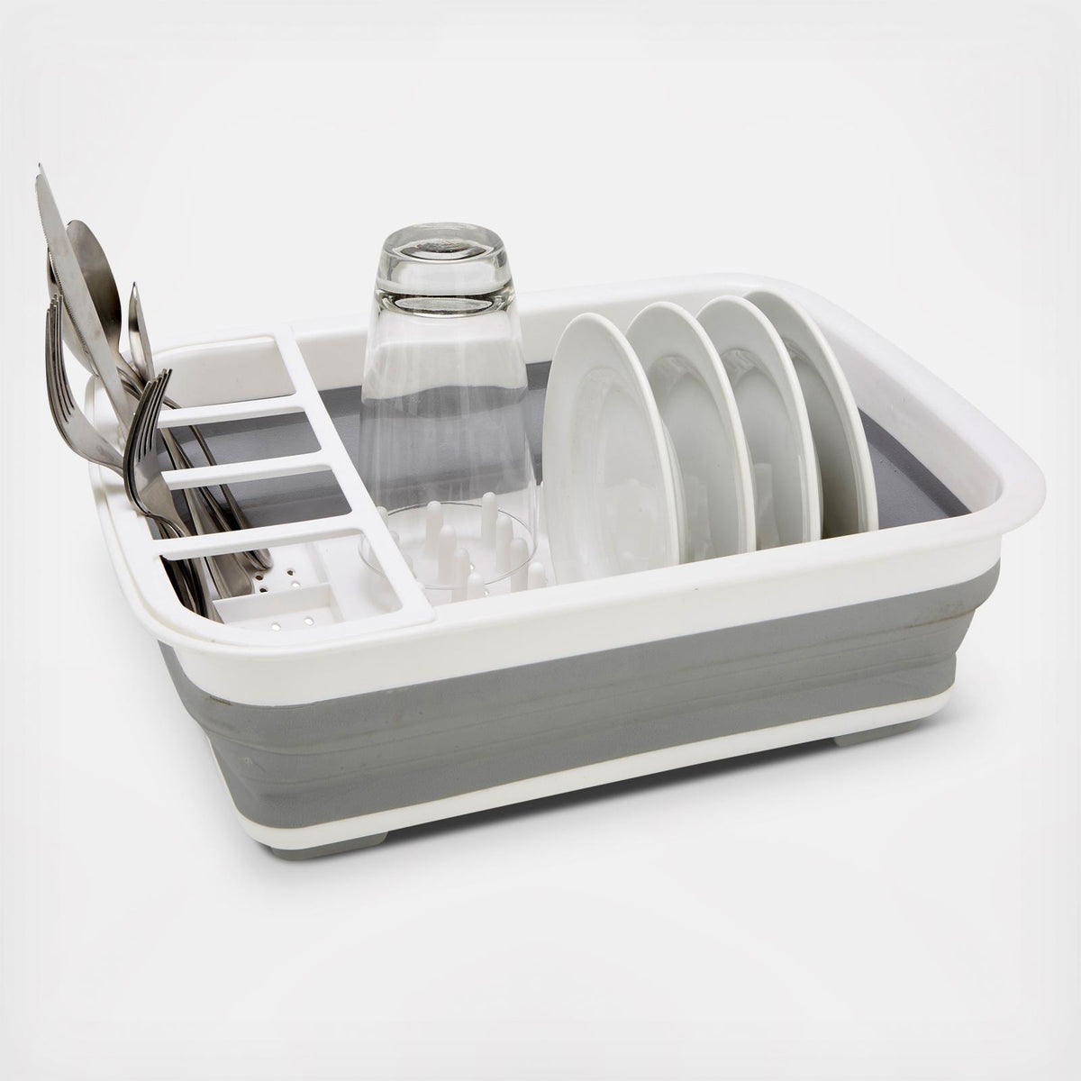 Space-saving Dish Drainer with Water Drainage – Foldable for the Kitchen
